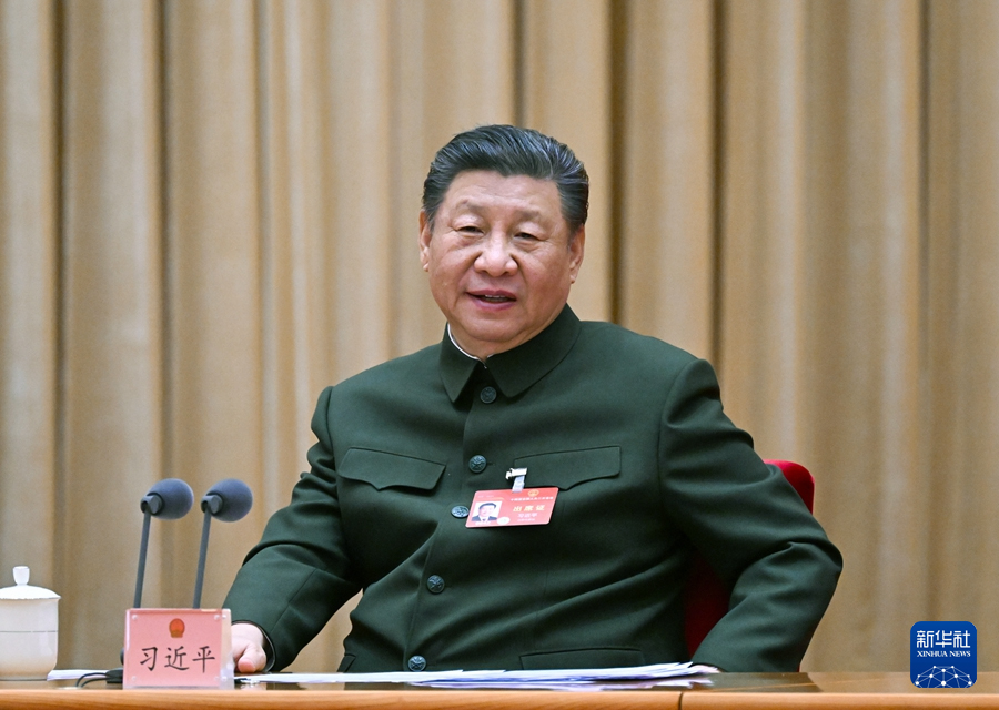 習近平在出席解放軍和武警部隊代表團全體會議時強調 強化使命擔當 深化改革創新 全面提升新興領域戰略能力