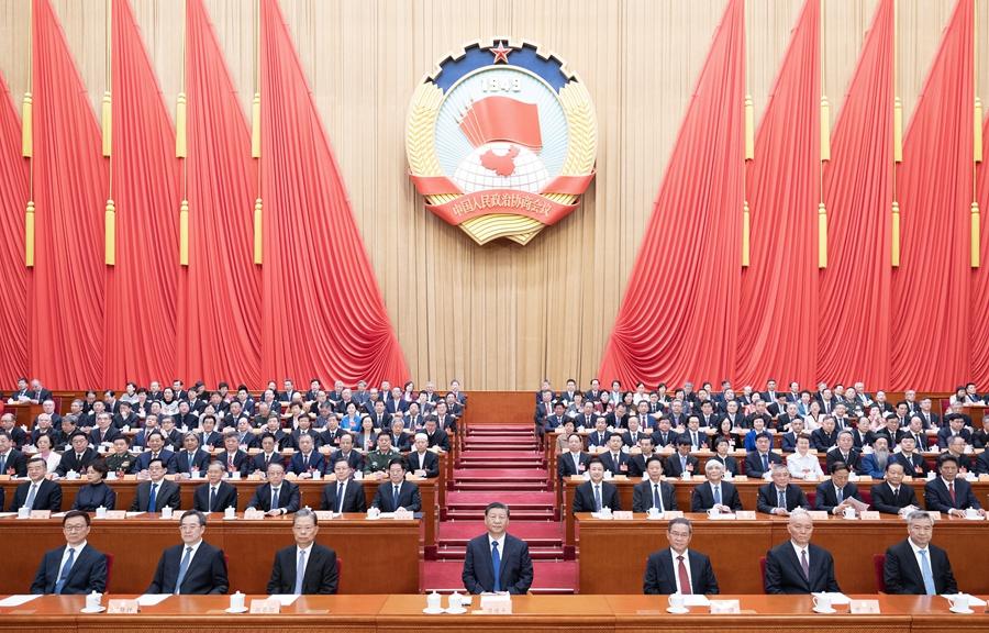 全國政協十四屆二次會議閉幕 習近平李強趙樂際蔡奇丁薛祥李希韓正出席 王滬寧發表講話